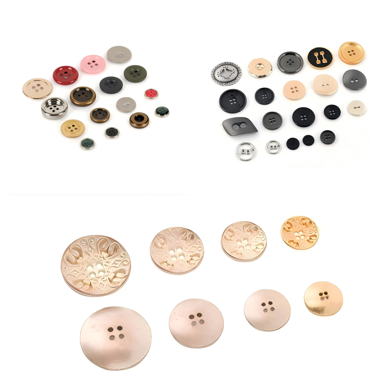 Stylish alloy shank button adding elegance to clothing designs