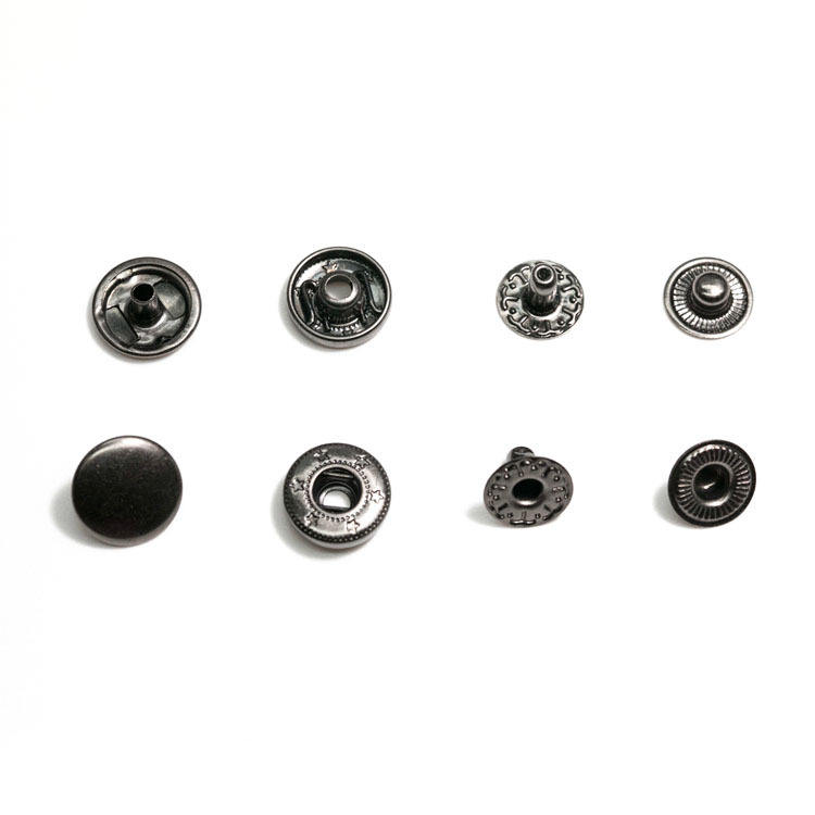 Elegant metal snap fastener for high-end clothing