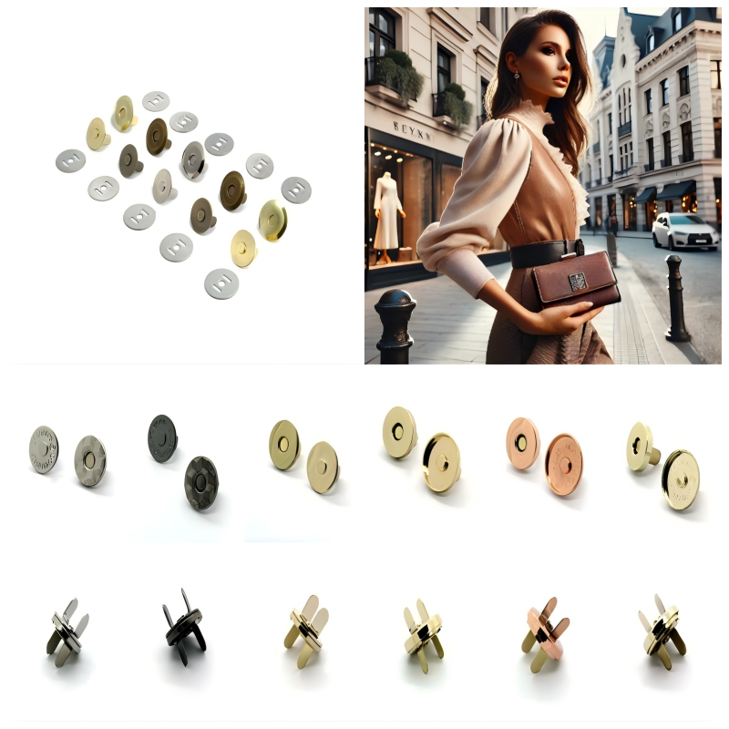 Elegant magnetic button clasp enhancing style and functionality