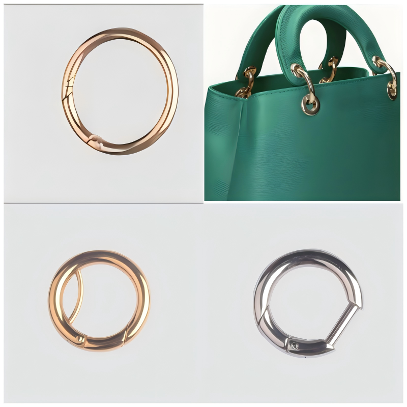 Heavy-duty spring gate ring ideal for keychains and straps
