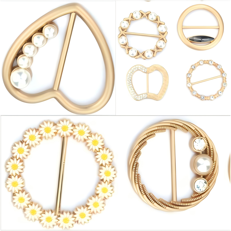 Vintage-style rhinestone buckle with intricate detailing
