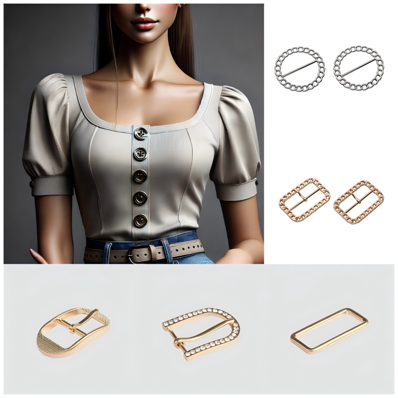 Close-up of a premium 25mm metal buckle designed to upgrade classic belts and backpacks