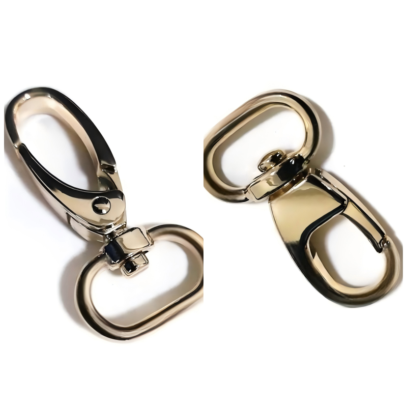 Elegant dog hook serving as a functional and stylish embellishment for minimalist bag design