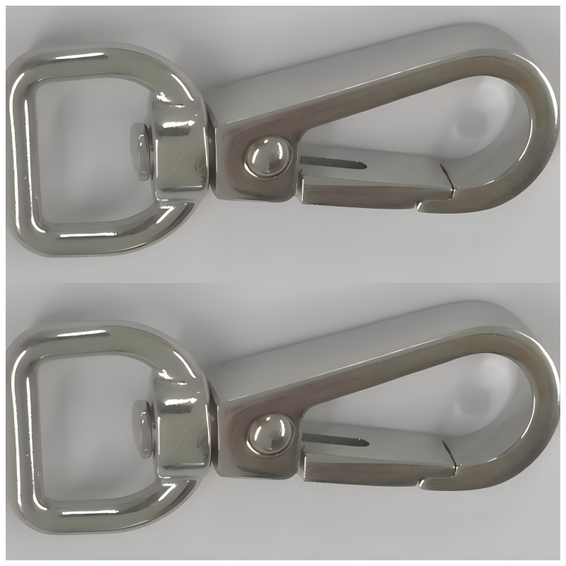 Sturdy dog hook hardware integrated into a modern pet carrier design