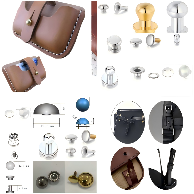 ChrisW Designs branded purse feet in various metallic finishes for DIY handbag projects