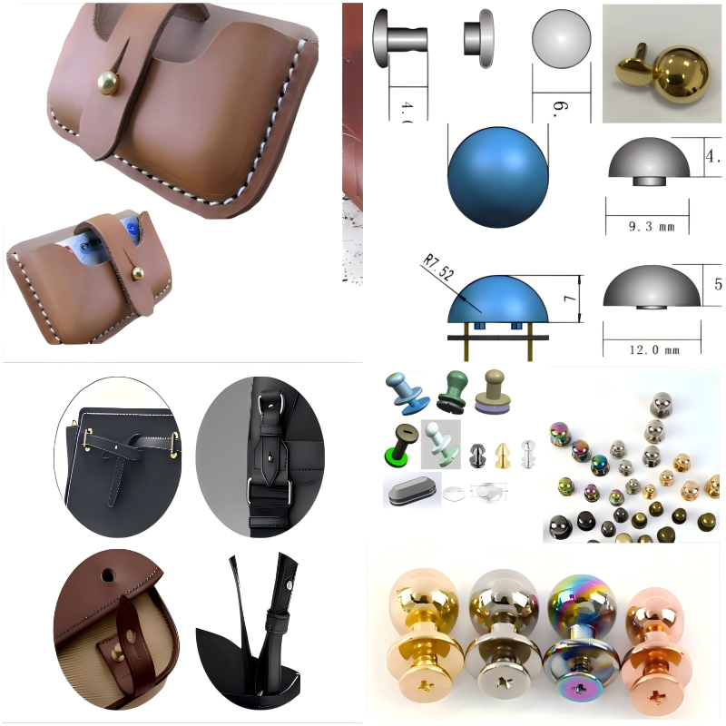 Elegant purse with high-end studs on the bottom placed on a marble surface