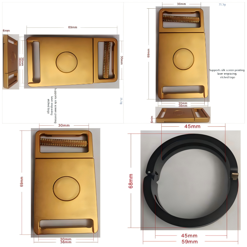 Durable heavy duty buckle attached to reinforced nylon strap for outdoor equipment