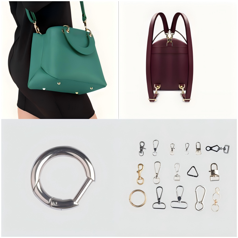 Corrosion-resistant 9mm antique brass swivel hooks for fashion accessories and commercial applications with 360° rotation
