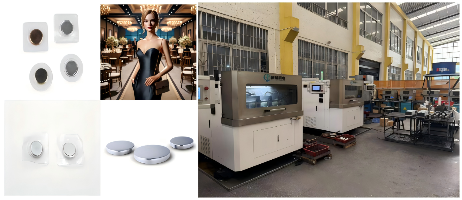 Premium magnetic snap fastener supplier showcasing durable closures for luxury bags, jackets, and high-end fashion accessories